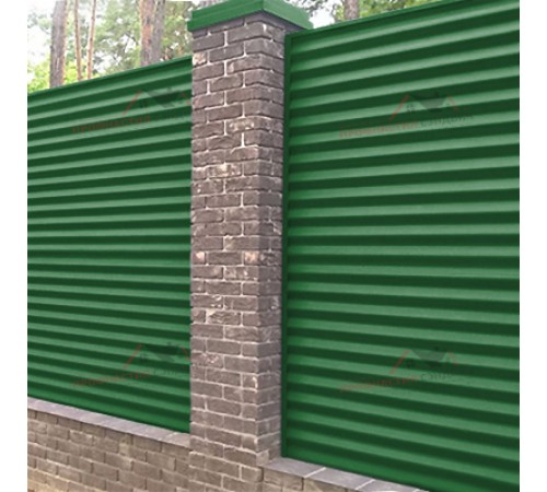 Купить профнастил МП18-0.45, Ширина-1100, Полиэстер RAL6002 