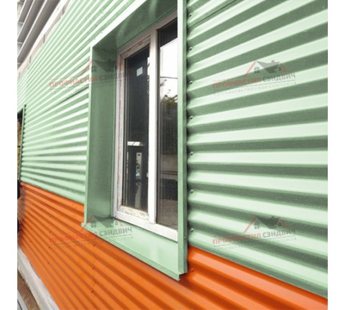 Купить профилированный лист МП18-0.5, Ширина-1100, Norman RAL6019 