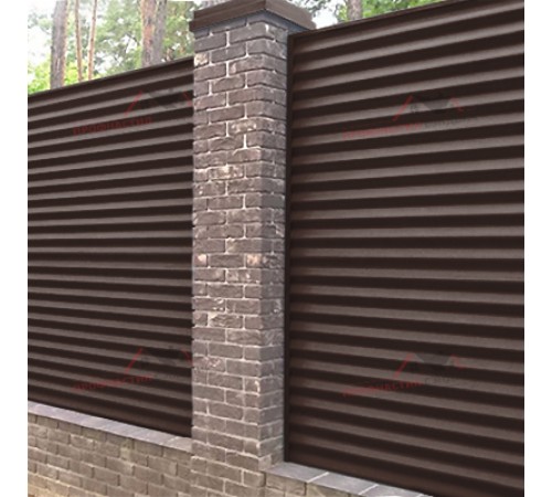 Купить профнастил МП18-0.45, Ширина-1100, Полиэстер RAL8017 