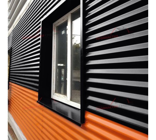 Купить профилированный лист МП18-0.45, Ширина-1100, Viking RAL9005 