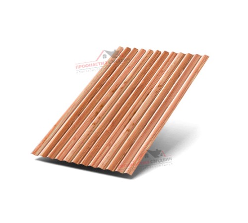 Купить профилированный лист МП18-0.5, Ширина-1100, ECOSTEEL-T Кедр 