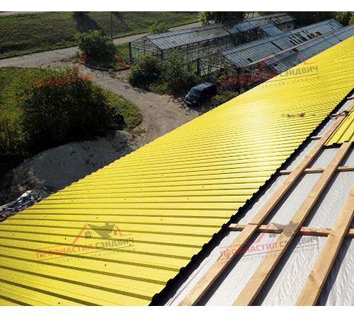 Купить профлист МП20-0.5, Ширина-1100, Полиэстер RAL1018 