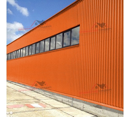 Купить профилированный лист МП20-0.45, Ширина-1100, Полиэстер RAL2004 