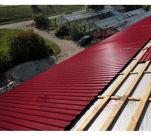 Купить профлист МП20-0.45, Ширина-1100, Полиэстер RAL3003 