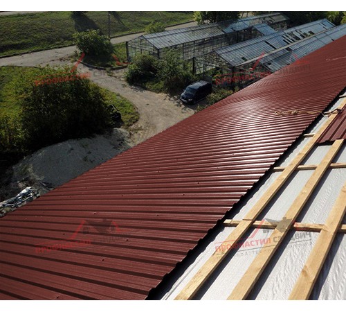 Купить профлист МП20-0.45, Ширина-1100, Полиэстер RAL3009  