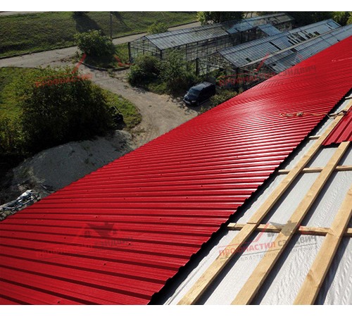 Купить профлист МП20-0.45, Ширина-1100, Полиэстер RAL3020 