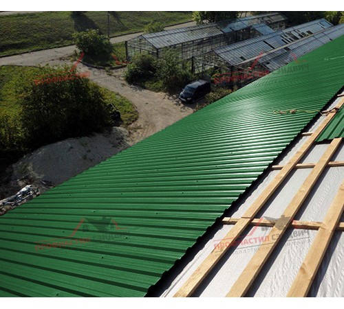 Купить профлист МП20-0.45, Ширина-1100, Полиэстер RAL6002 