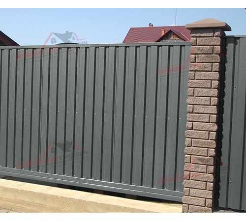 Купить профнастил МП20-0.45, Ширина-1100, Полиэстер RAL7005 