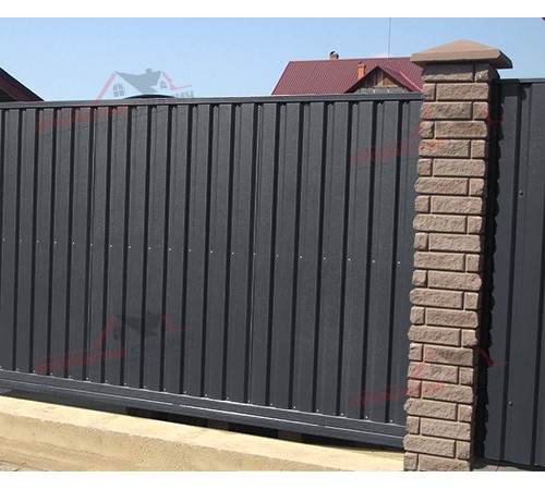 Купить профнастил МП20-0.5, Ширина-1100, Призма RAL7024 