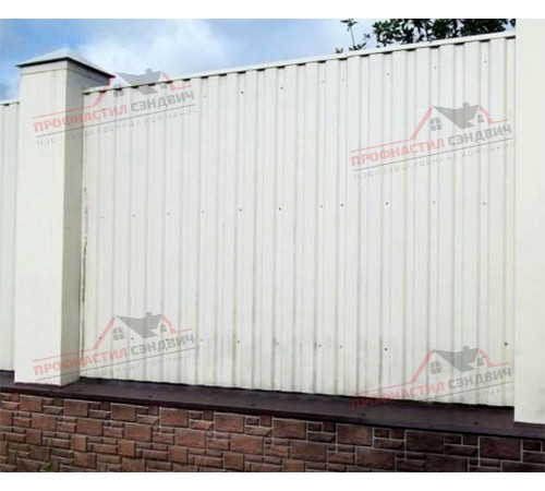 Купить профнастил МП20-0.45, Ширина-1100, Полиэстер RAL9002 