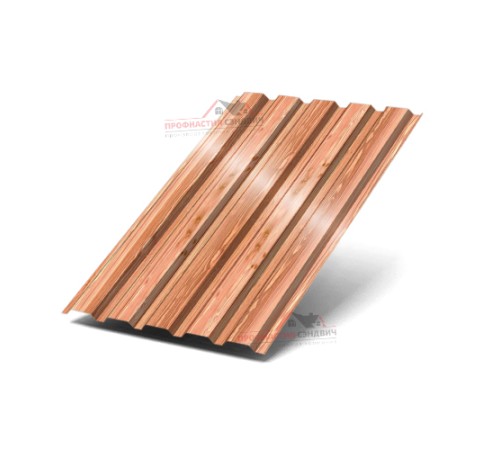 Купить профилированный лист МП35-0.5, Ширина-1035, ECOSTEEL-T Кедр 