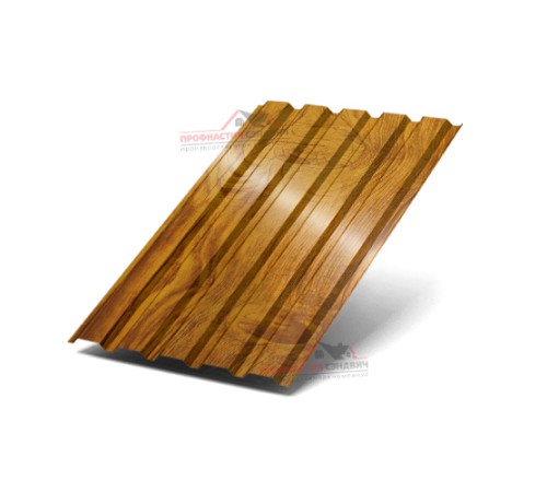 Купить профнастил МП35-0.5, Ширина-1035, ECOSTEEL_T Золотой Дуб 
