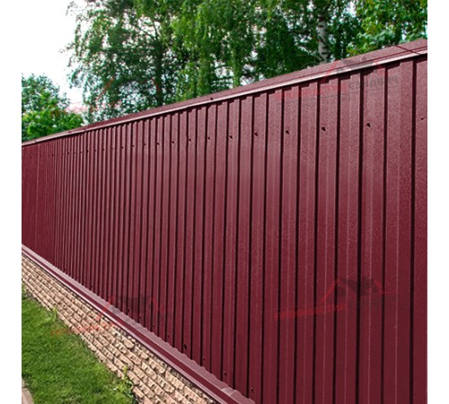 Купить профнастил МП10-0.45, Ширина-1100, Полиэстер/Двусторонний RAL3005 