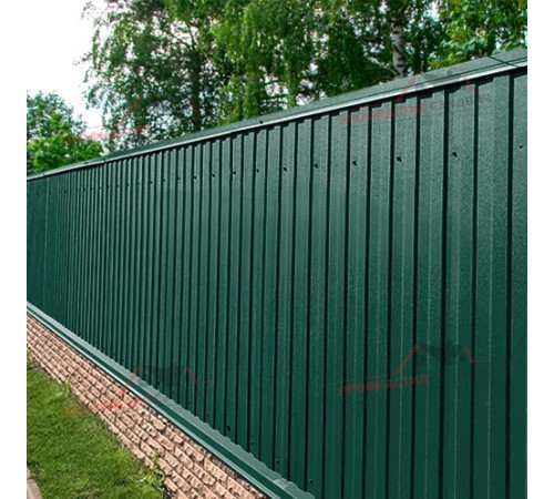 Купить профнастил МП10-0.45, Ширина-1100, Полиэстер/Двусторонний RAL6005 