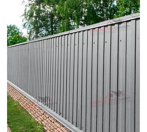 Купить профнастил МП10-0.4, Ширина-1100, Полиэстер RAL7004 