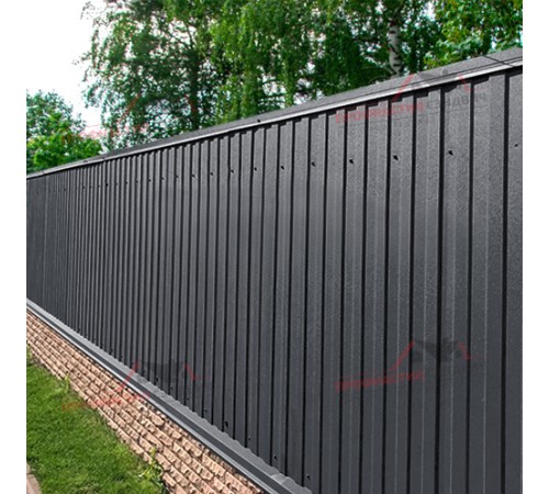 Купить профнастил МП10-0.7, Ширина-1100, Полиэстер RAL7024 