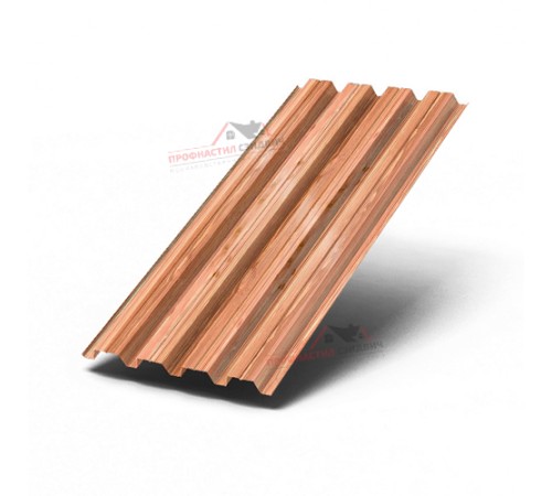 Купить профилированный лист Н60-0.5, Ширина-845мм, ECOSTEEL-T Кедр 