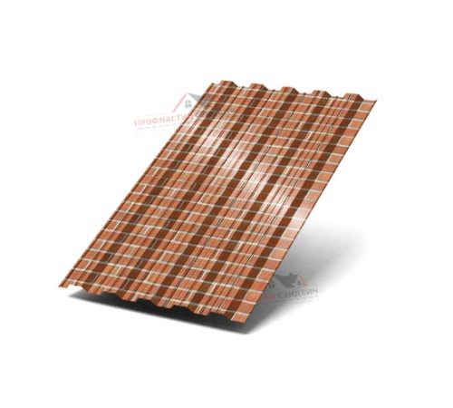 Купить профилированный лист НС35-0.5, Ширина-1100, ECOSTEEL Кирпичная Кладка 