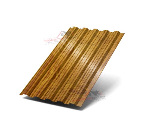 Купить профилированный лист НС35-0.5, Ширина-1100, ECOSTEEL-T Золотой Дуб 