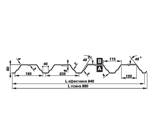 Купить перфорированный профилированный лист Т60-940-0,5 Полиуретан 