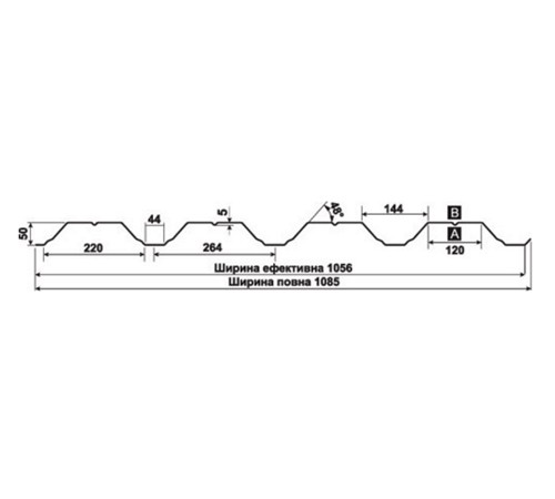 Купить перфорированный профилированный лист Т50-1056-1,0 Оцинкованный 