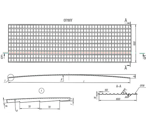 Купить профнастил оцинкованный С18ПГ-1000-0.5 цена за м2 