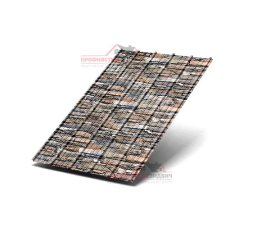 Купить профнастил ST-15-1175-0.5 Полиэстер Принтек Дикий камень 