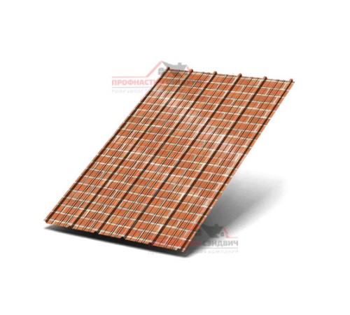 Купить профнастил ST-15-1175-0.5 Полиэстер Принтек Кирпич 