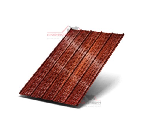 Купить профнастил ST-15-1175-0.5 Полиэстер Принтек Вишня 