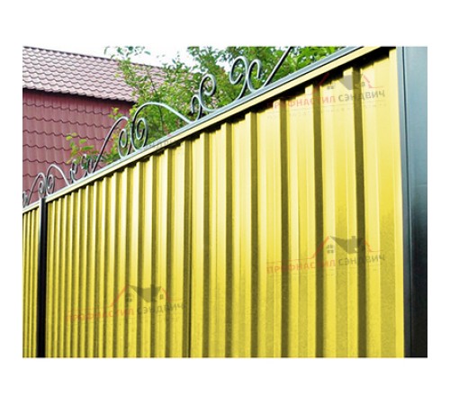 Цена на Профилированный лист С-15-1190-0.45 (с гранью) (Printech) RAL 1018