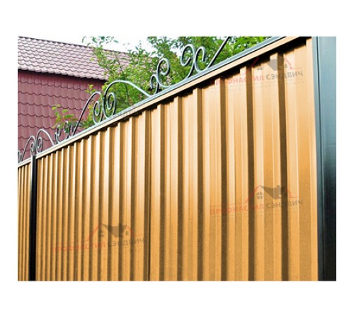 Цена на Профилированный лист С-15-1190-0.4 (с гранью) Полиэстер RAL 1034