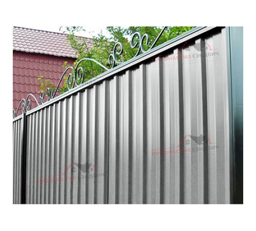 Цена на Профилированный лист С-15-1190-0.5 (с гранью) (Rooftop Glance) RAL 9006