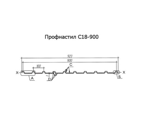 Купить профнастил окрашенный С18-900-0.6 цена за м2 