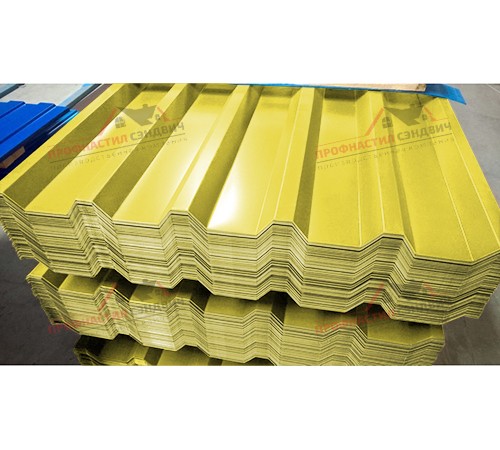 Купить профилированный лист С44-0.7, Ширина-1100, Полиэстер RAL1018 