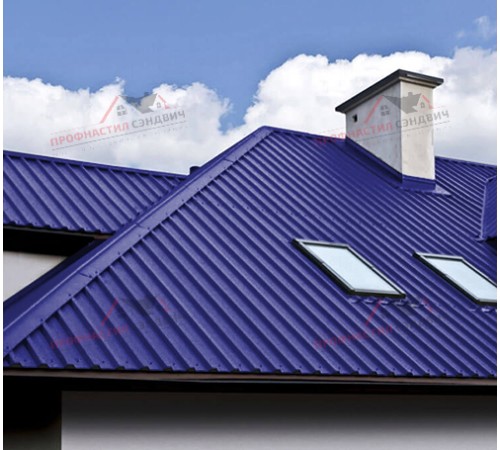 Купить профлист С44-0.45, Ширина-1100, Полиэстер RAL5002 