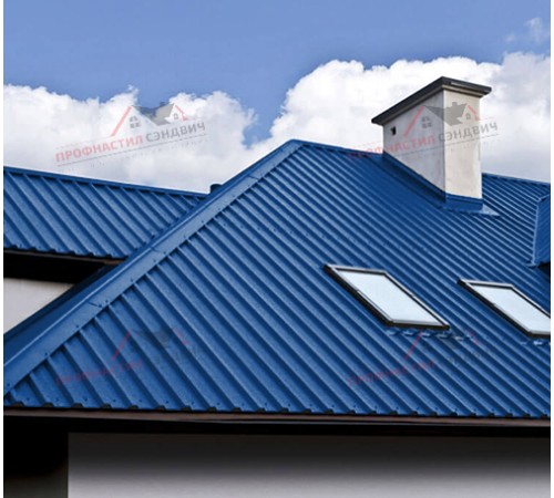 Купить профлист С44-0.65, Ширина-1100, Полиэстер RAL5005 