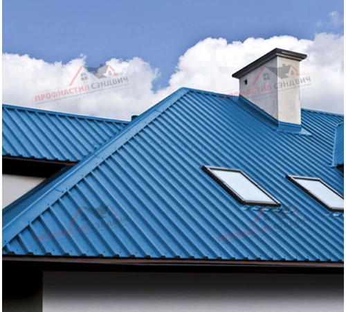 Купить профлист С44-0.5, Ширина-1100, Полиэстер RAL5015 