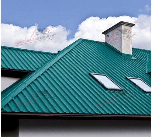 Купить профлист С44-0.45, Ширина-1100, Полиэстер RAL5021 