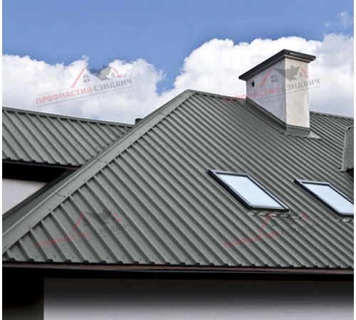 Купить профлист С44-0.45, Ширина-1100, Полиэстер RAL7005 