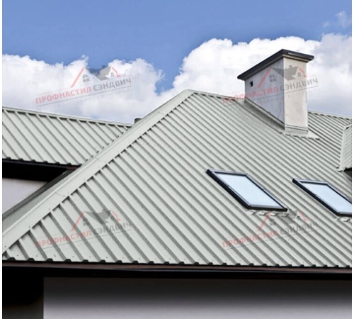 Купить профлист С44-0.5, Ширина-1100, Полиэстер RAL7047 