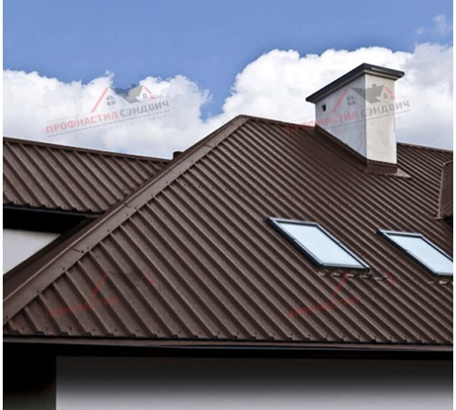 Купить профлист С44-0.45, Ширина-1100, Viking RAL8017 