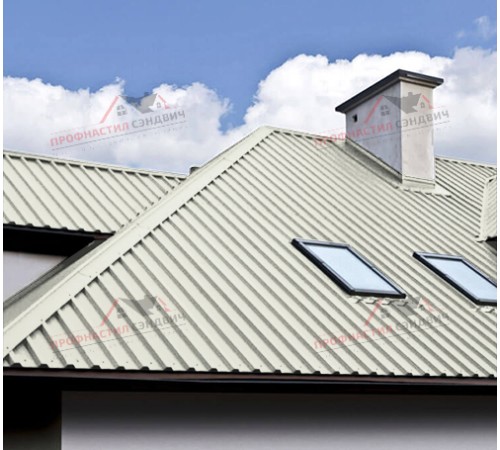 Купить профлист С44-0.45, Ширина-1100, Полиэстер RAL9003 