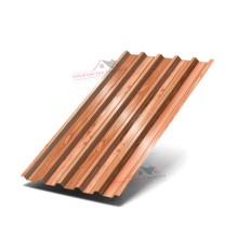 Профилированный лист С44-0.5, Ширина-1100, ECOSTEEL-T Кедр