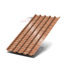 Профлист С44-0.5, Ширина-1100, ECOSTEEL Кирпичная Кладка