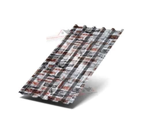 Купить Профлист С44-0.5, Ширина-1100, ECOSTEEL Кварцевый Сланец 