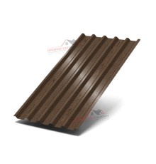 Профилированный лист С44-0.5, Ширина-1100, ECOSTEEL-MA Мореный Дуб