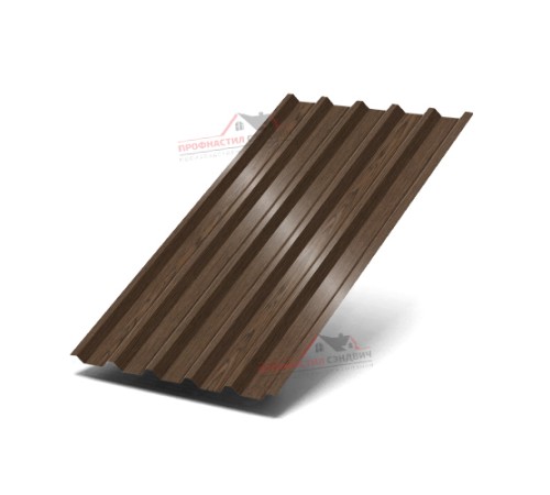 Купить профилированный лист С44-0.5, Ширина-1100, ECOSTEEL-MA Мореный Дуб 