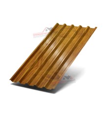 Профилированный лист С44-0.5, Ширина-1100, ECOSTEEL-T Золотой Дуб