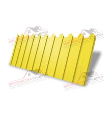 Профнастил фигурный C8 - 0,45 ПЭ с пленкой RAL 1018 цинково-желтый.