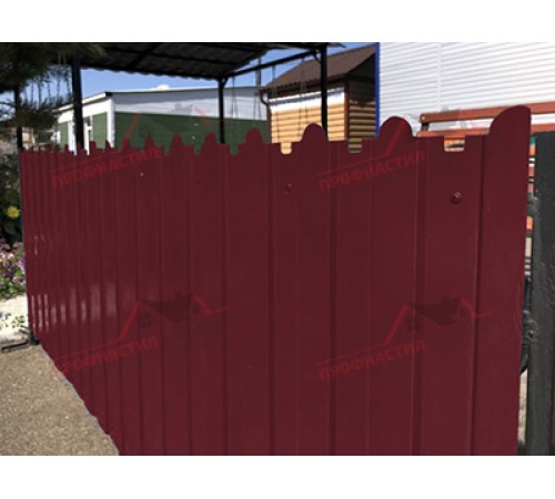 Купить профнастил фигурный C8 - 0,45 Drap RAL 3005 красное вино от производителя